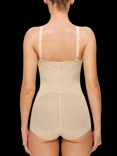 Sheer Mesh V-Neck Bodysuit for Women