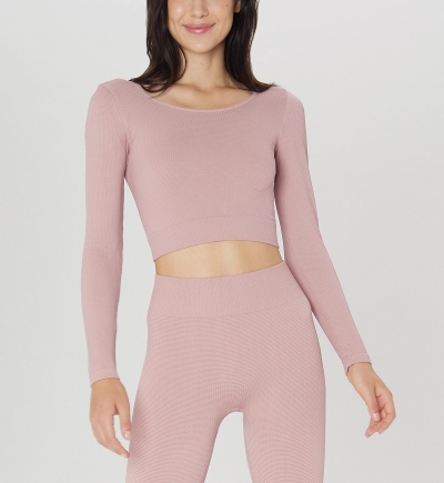 SLOGGI EVER INFUSED ALOE CROP TOP LONG SLEEVE