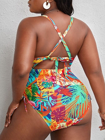 Women's Plus Size One-Piece Bikini Swimsuit