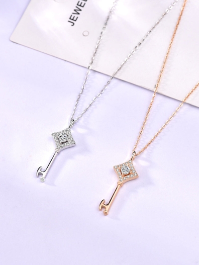 Diamond Key Pendant Necklace