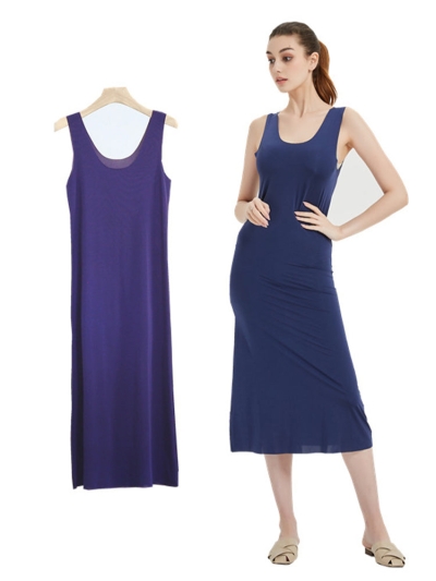 Sexy Seamless Long Ice Silk Slip Night Dresses&nbsp;