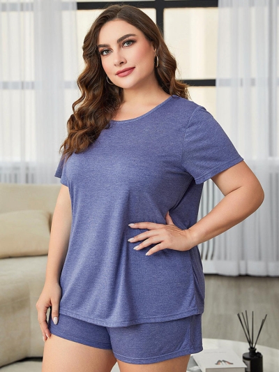 Solid Color Soft Lounge Two-Piece Set
