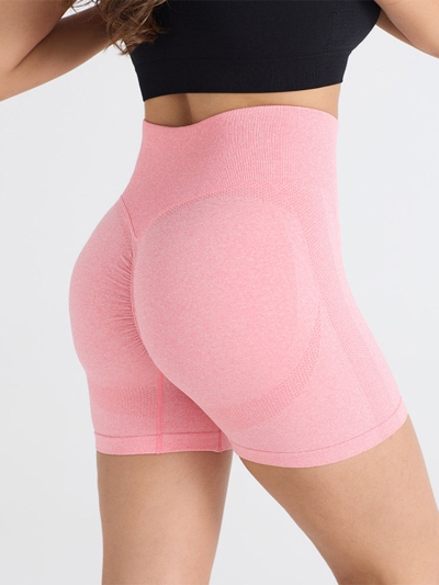 Seamless High-Waist Peach-Lift Compression Yoga Shorts