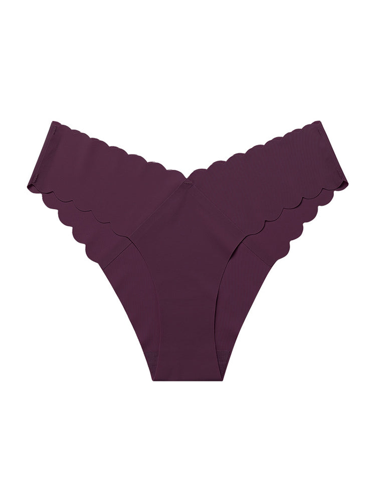 4-Pack Women's Seamless Scallop Edge Thong