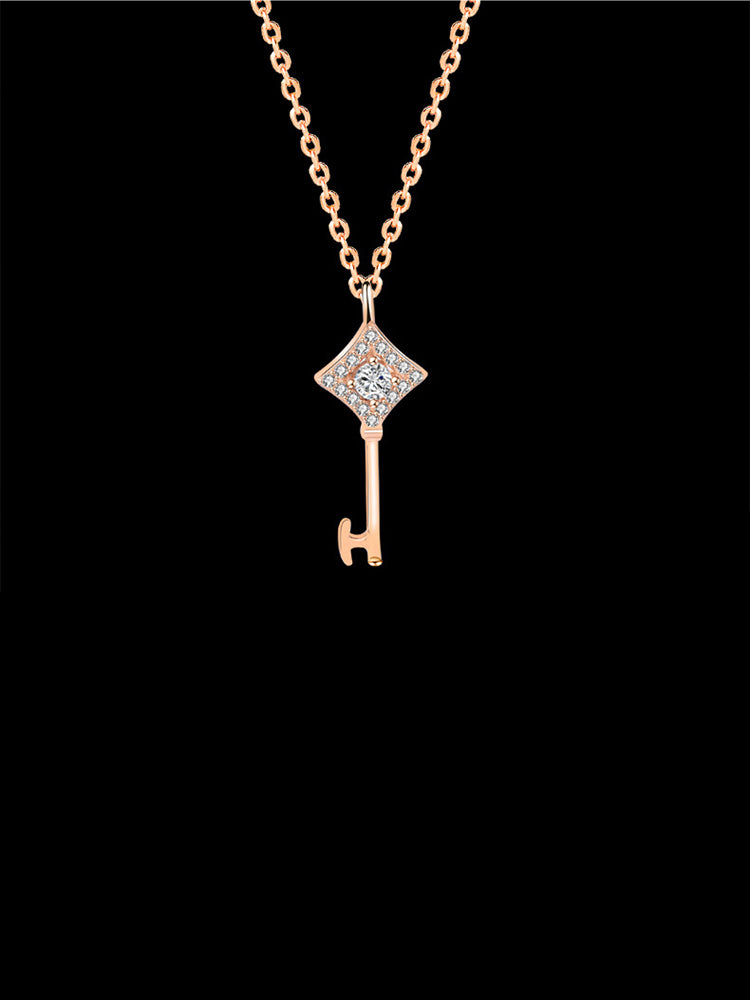 Diamond Key Pendant Necklace