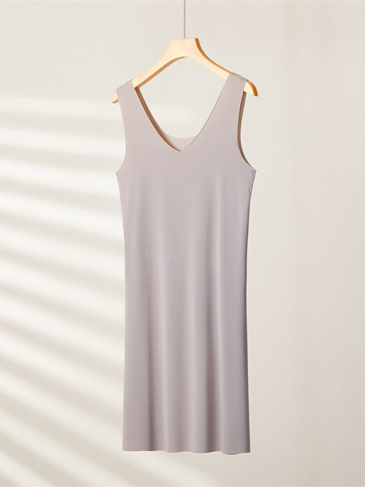 Seamless Short Ice Silk Nightdress