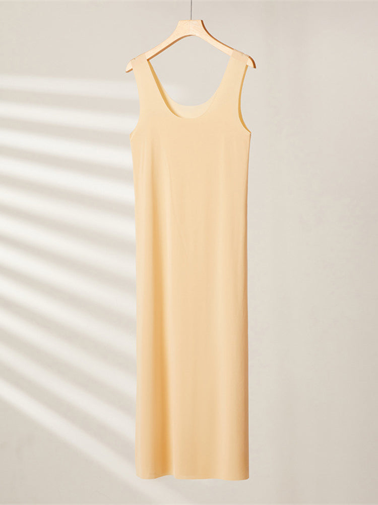 Sexy Seamless Long Ice Silk Slip Night Dresses&nbsp;