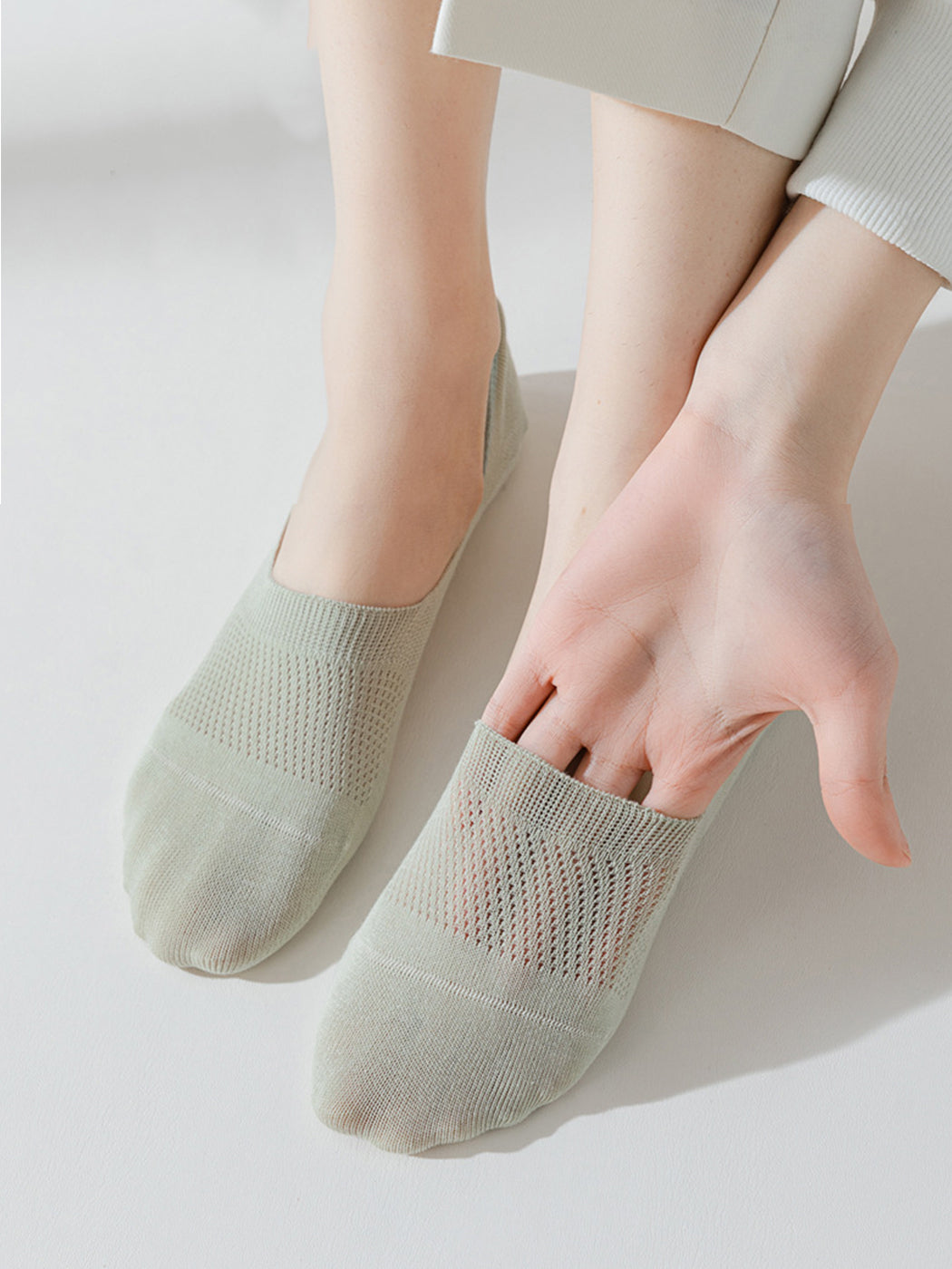 Women's Summer Thin Mesh Cotton Invisible Socks
