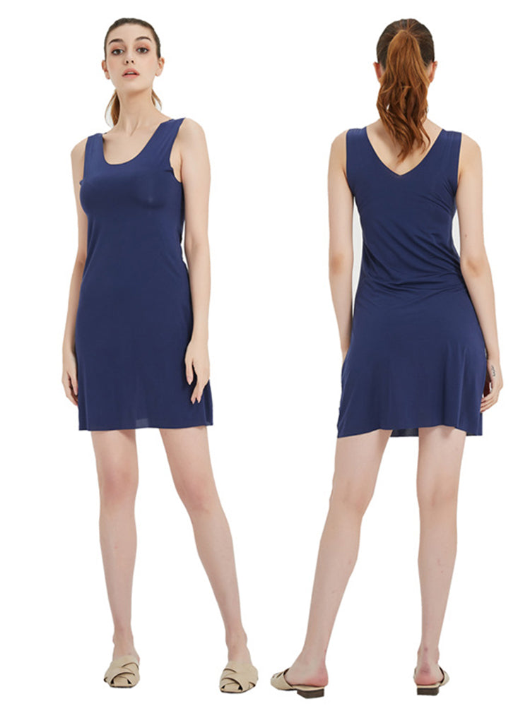 Seamless Short Ice Silk Nightdress