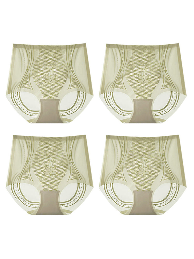 High Waist Ice Silk Cool Tummy Control Briefs