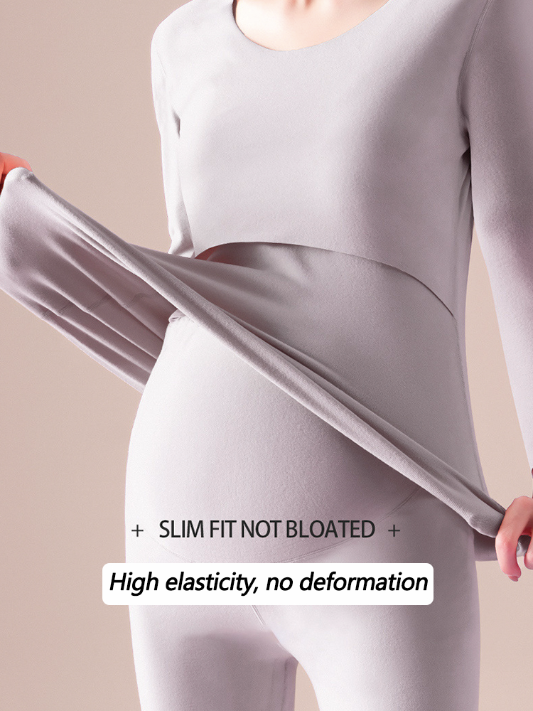 Pregnant Women's Fleece Thickened Thermal Sets
