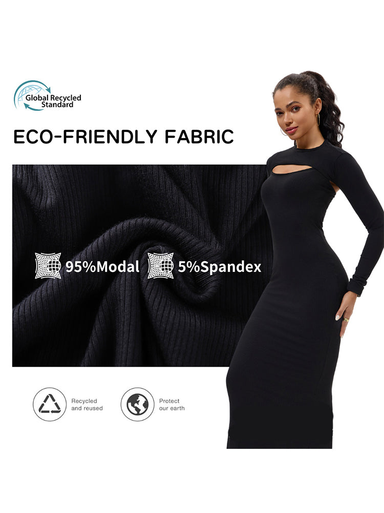 2-in-1 Shaping Bodycon Dress with Built-In Shapewear