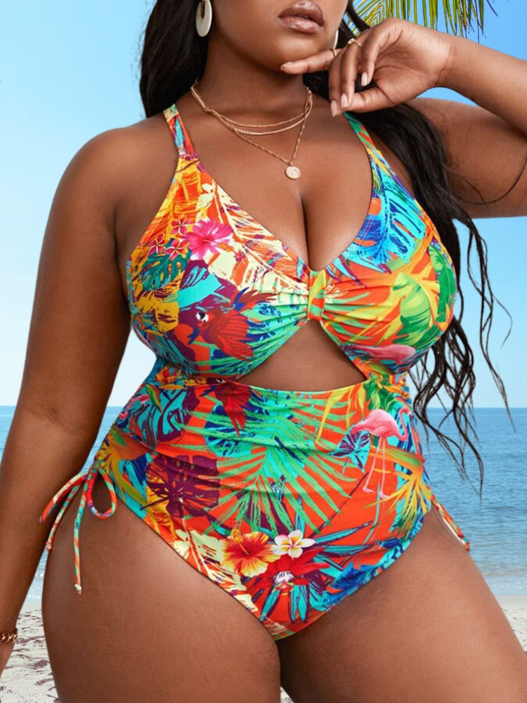 Women's Plus Size One-Piece Bikini Swimsuit