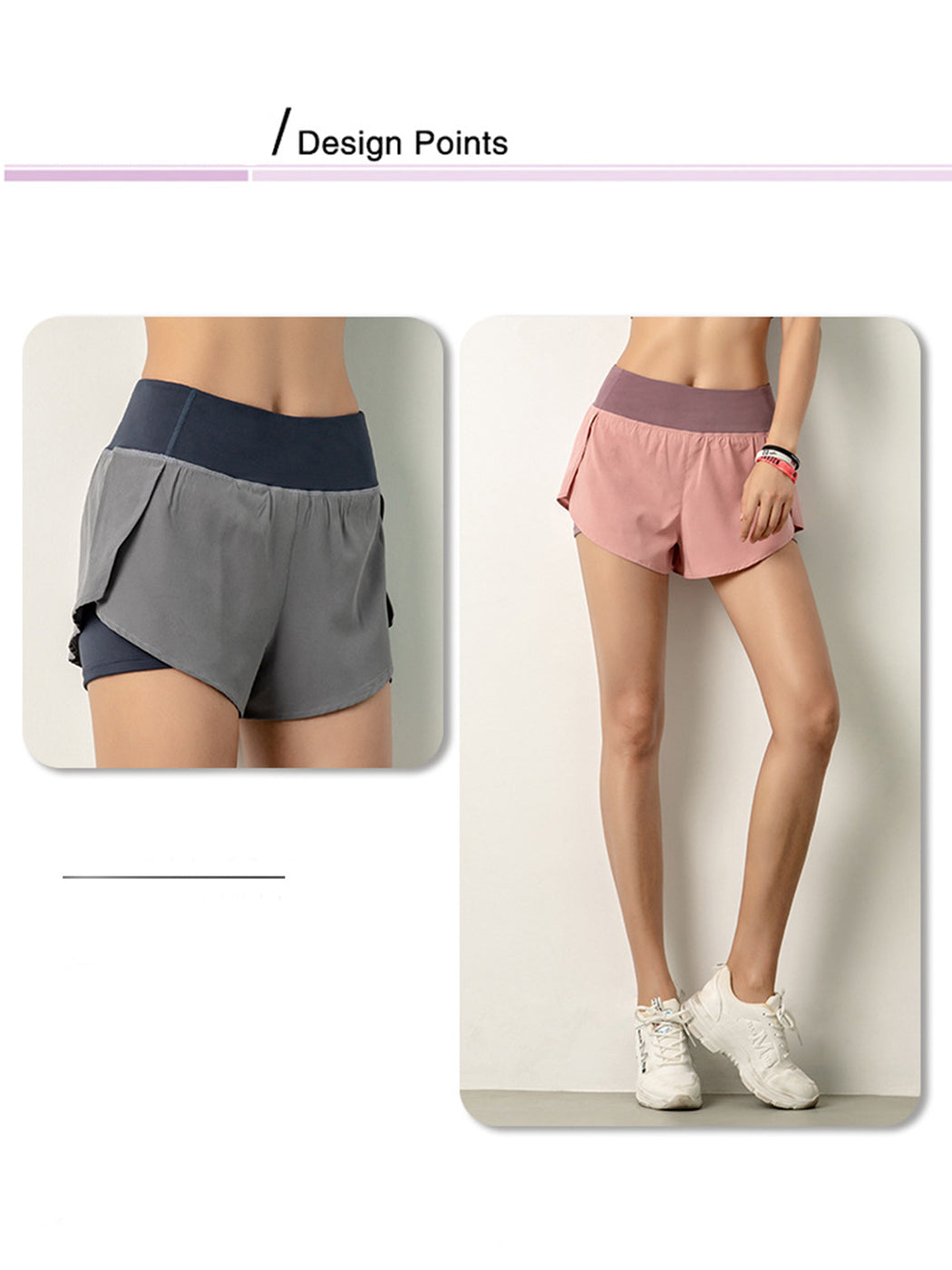 Women's Quick Dry 2-in-1 Running Fitness Shorts