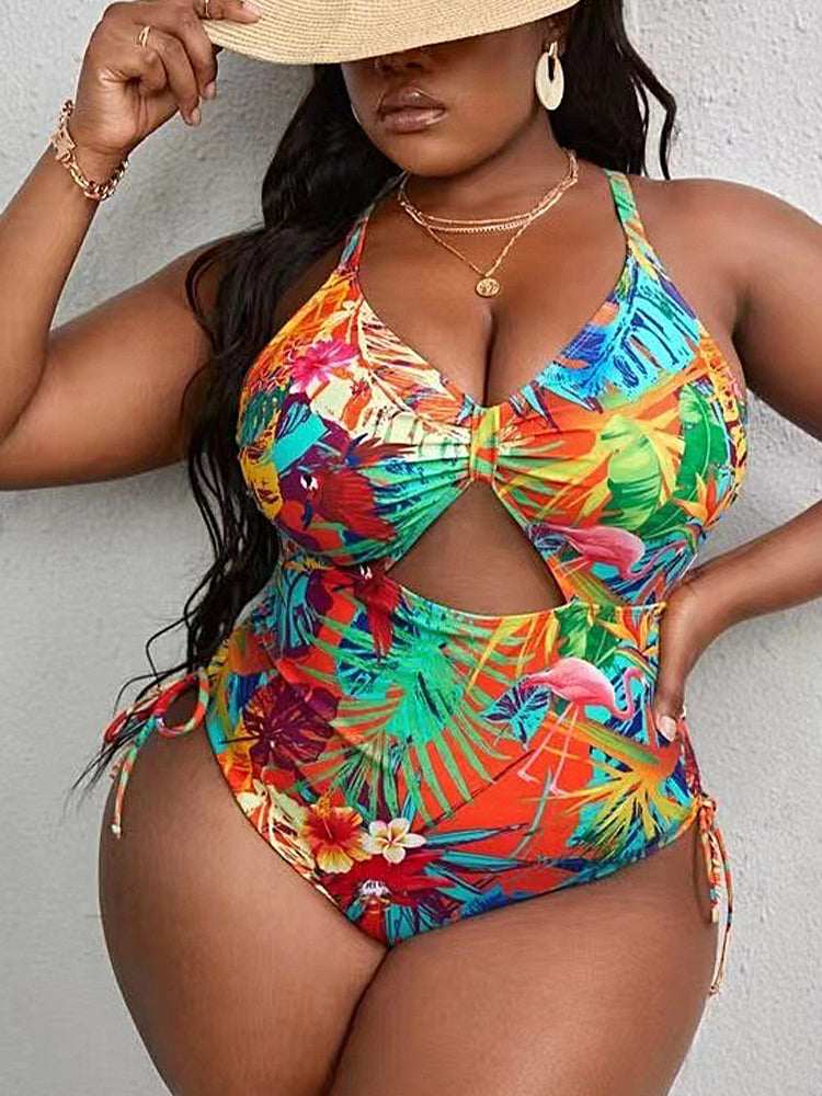 Women's Plus Size One-Piece Bikini Swimsuit