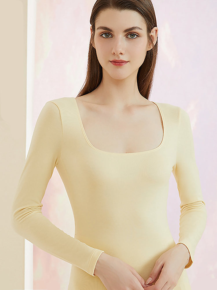 Women's Lightweight Low Collar Thermal Base Layer Top