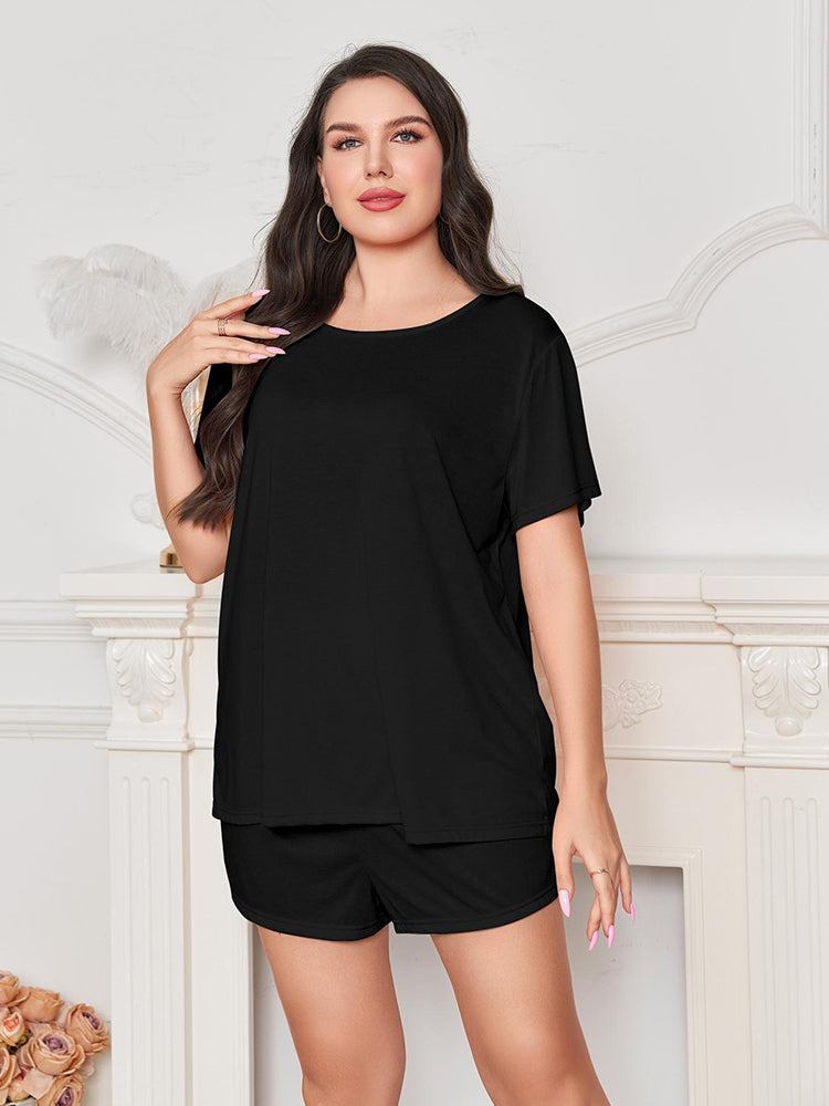 Solid Color Soft Lounge Two-Piece Set