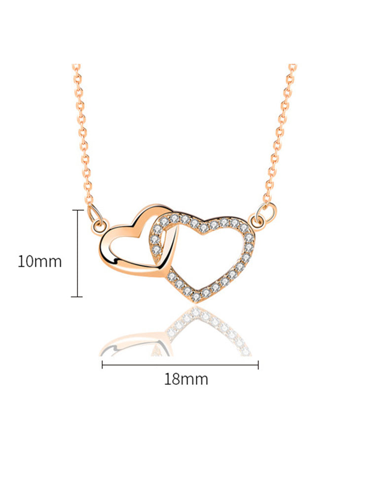 Interlocking Diamond Heart Necklace