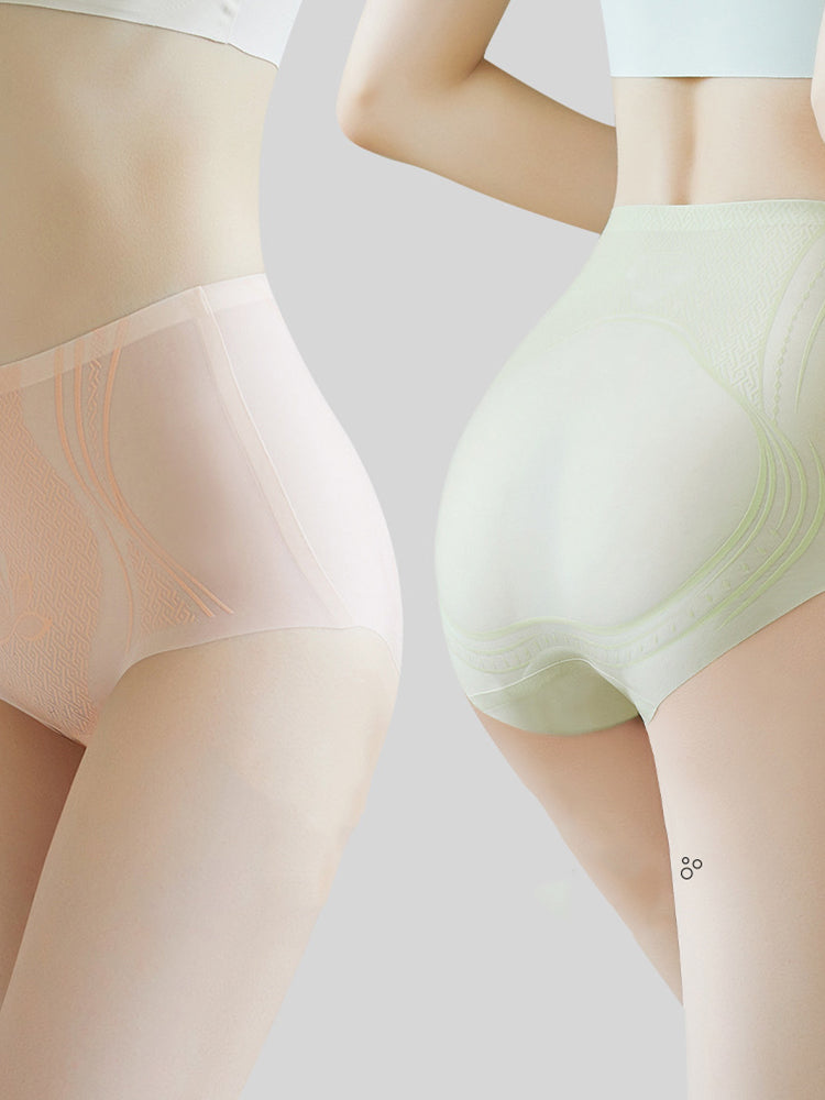 High Waist Ice Silk Cool Tummy Control Briefs