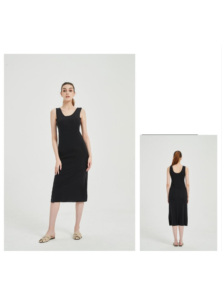Sexy Seamless Long Ice Silk Slip Night Dresses&nbsp;