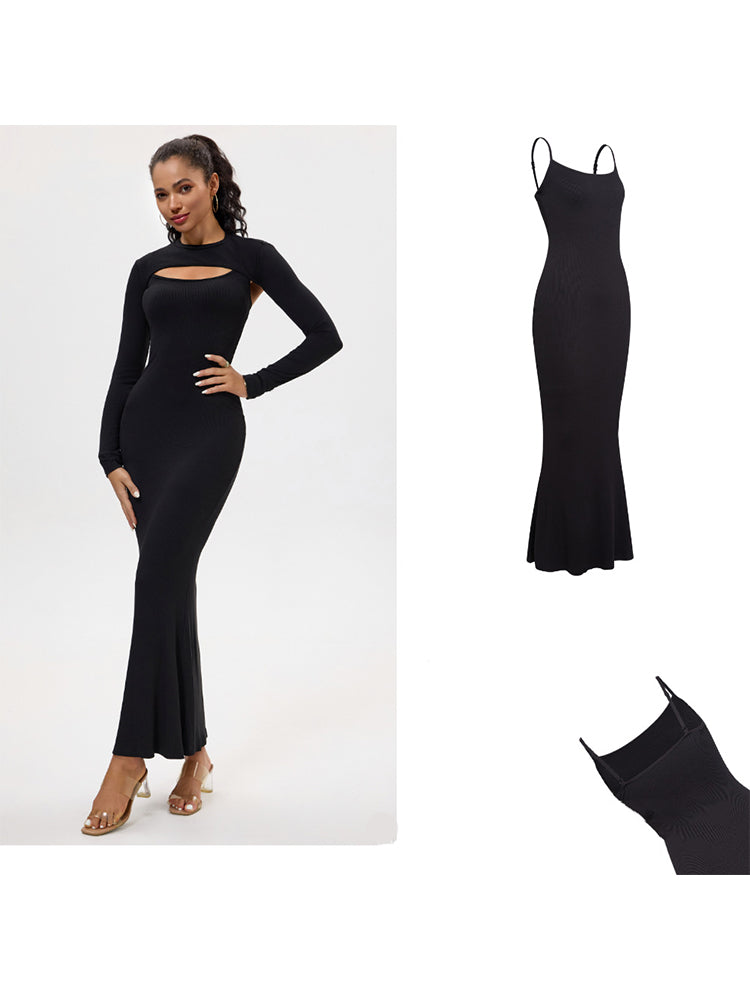 2-in-1 Shaping Bodycon Dress with Built-In Shapewear