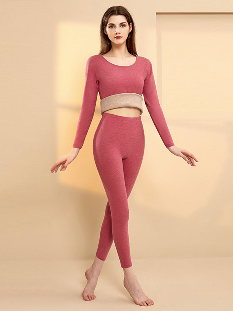 Winter Ultra-Soft Fleece Base Layer Long Johns Set