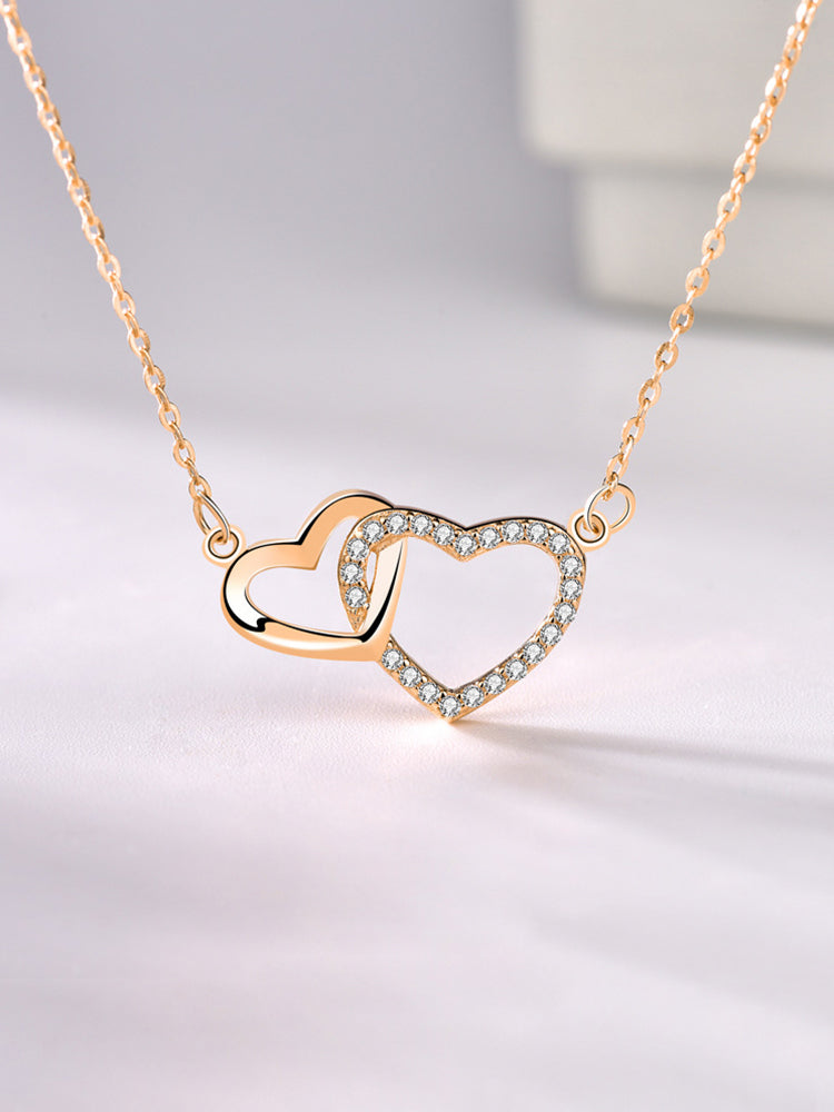 Interlocking Diamond Heart Necklace