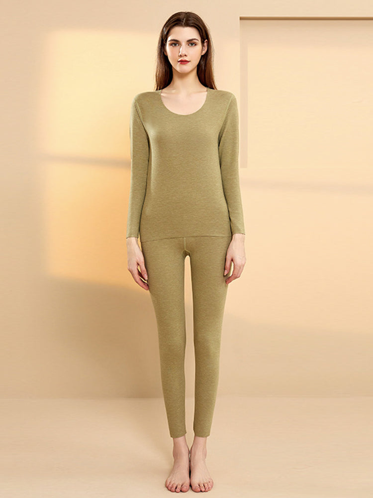 Winter Ultra-Soft Fleece Base Layer Long Johns Set