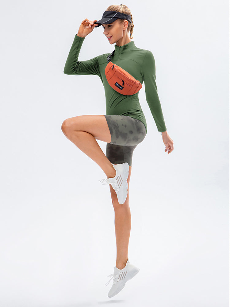 Women's Winter Long Sleeve Fleece Fitness Sports Thermal Tops