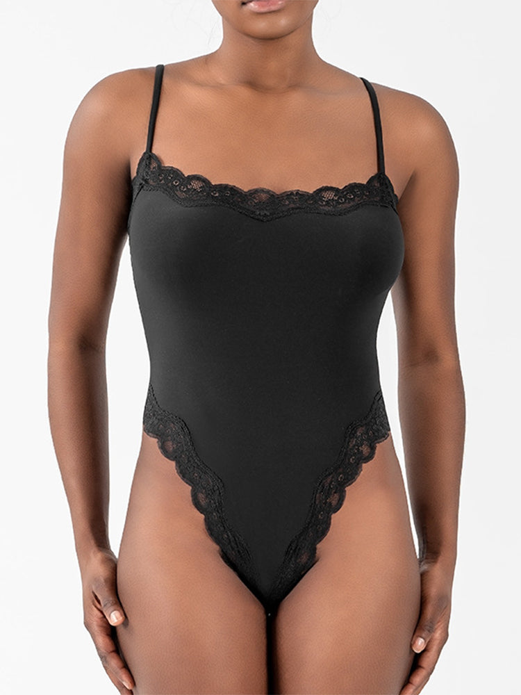 Seductive Lace Strap Bodysuit for Women