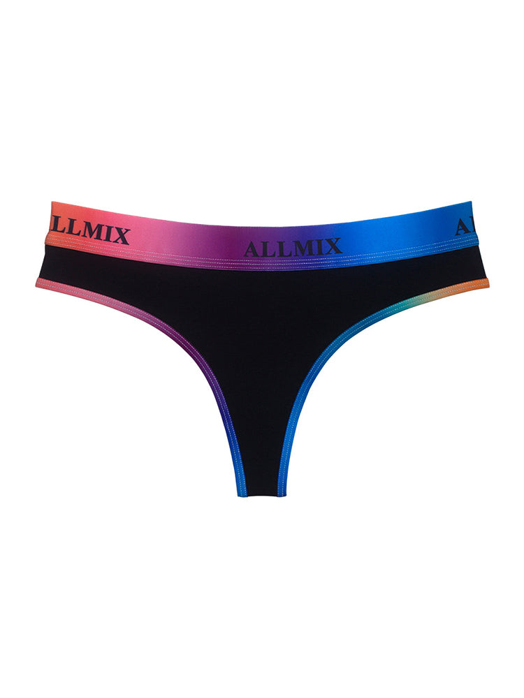 Women's Gradient Rainbow Seamless Low-Rise Thong