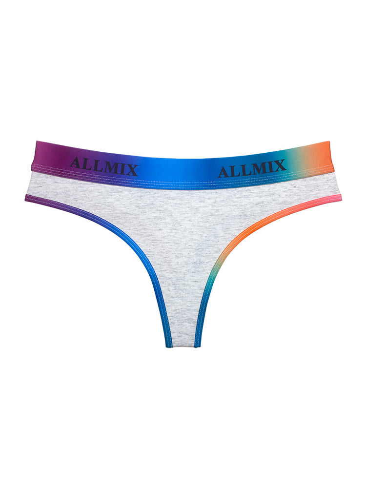 Women's Gradient Rainbow Seamless Low-Rise Thong