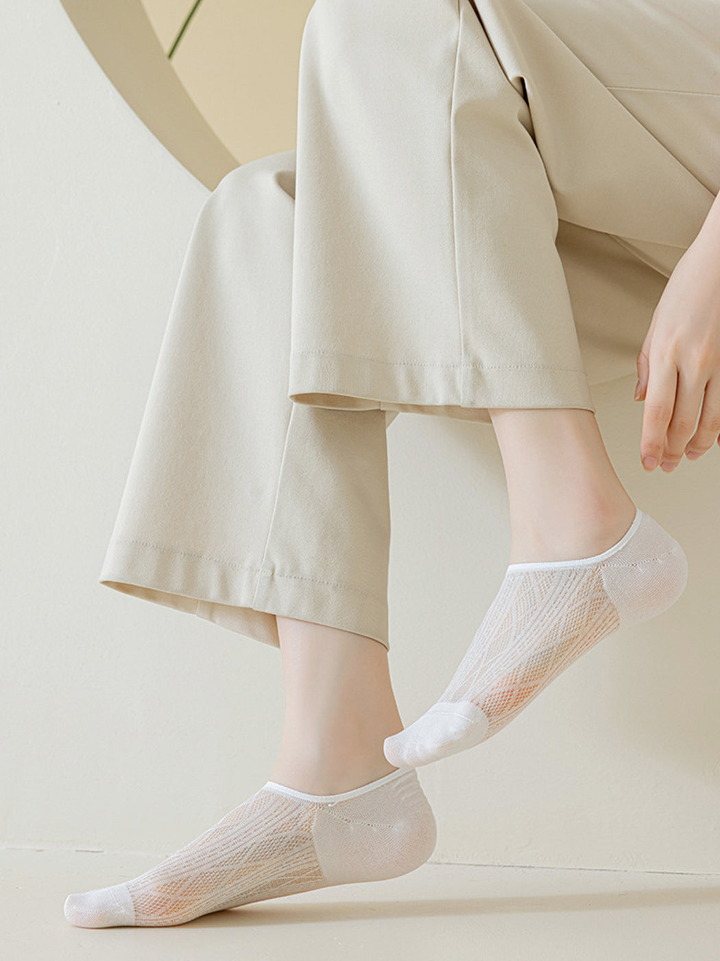 Modal Moisture-Wicking Antibacterial Cool Breathable Semi-No-Show Socks
