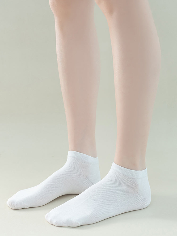 Women's Pure Cotton Candy Color Casual Short Socks