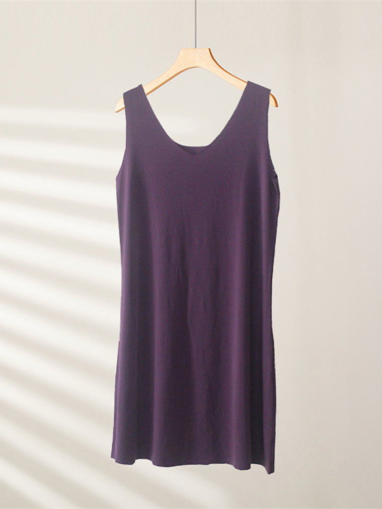 Seamless Short Ice Silk Nightdress