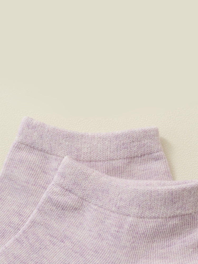 Women's Pure Cotton Candy Color Casual Short Socks