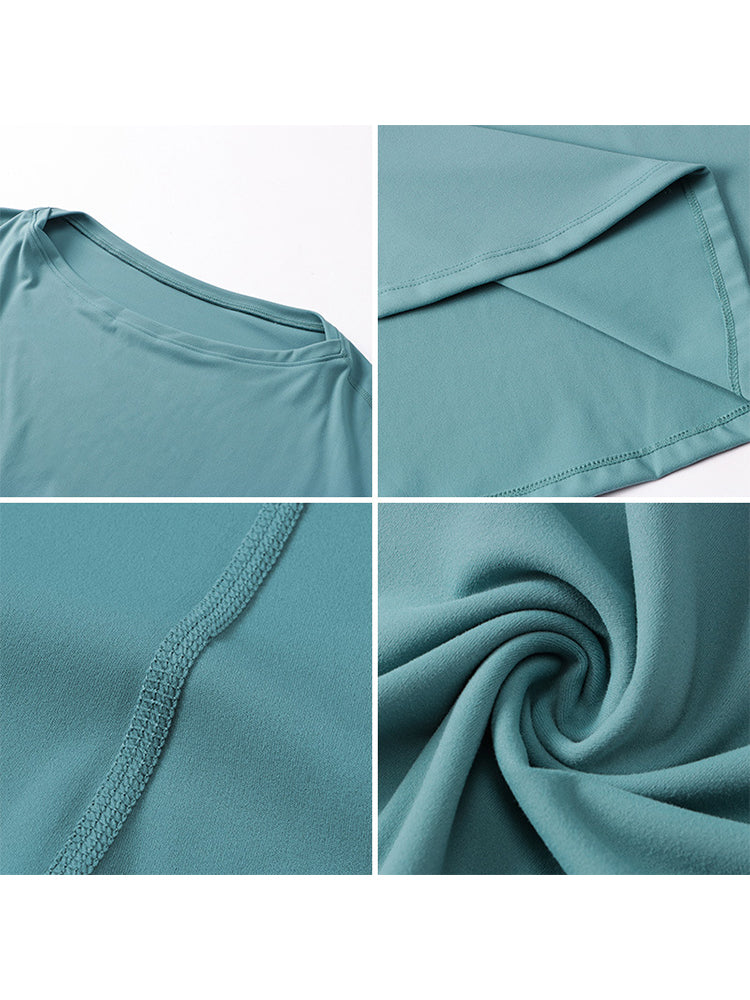 Off-Neck Relaxed Yoga Sports Top
