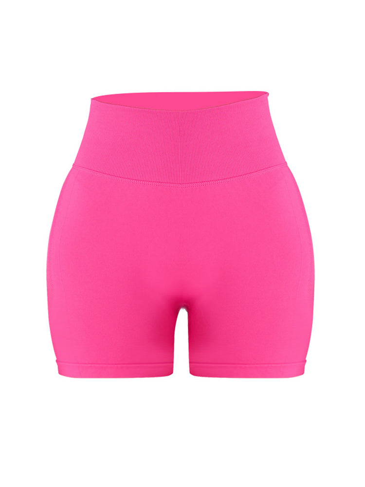 Seamless High-Waist Peach-Lift Compression Yoga Shorts