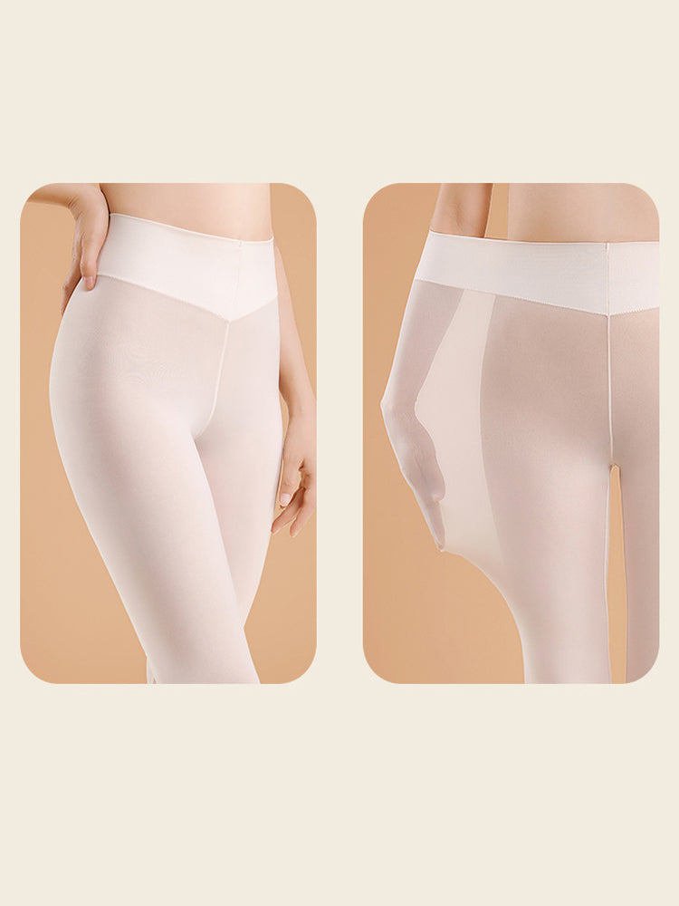 Seamless Black Warmth-Retaining Leggings