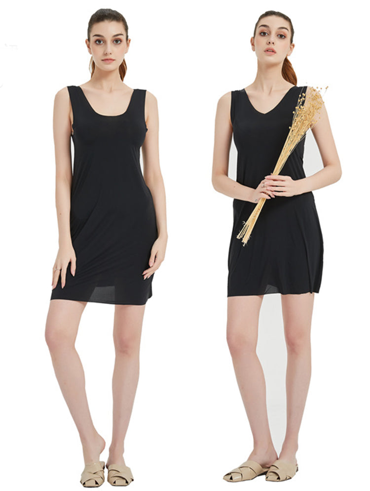 Seamless Short Ice Silk Nightdress