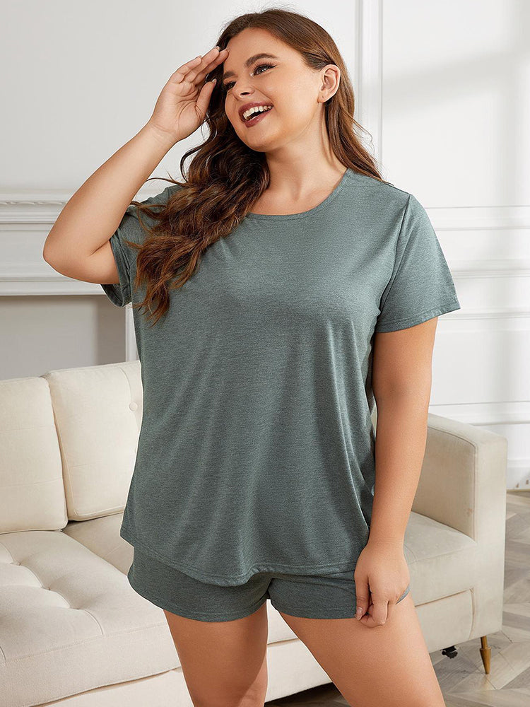 Solid Color Soft Lounge Two-Piece Set