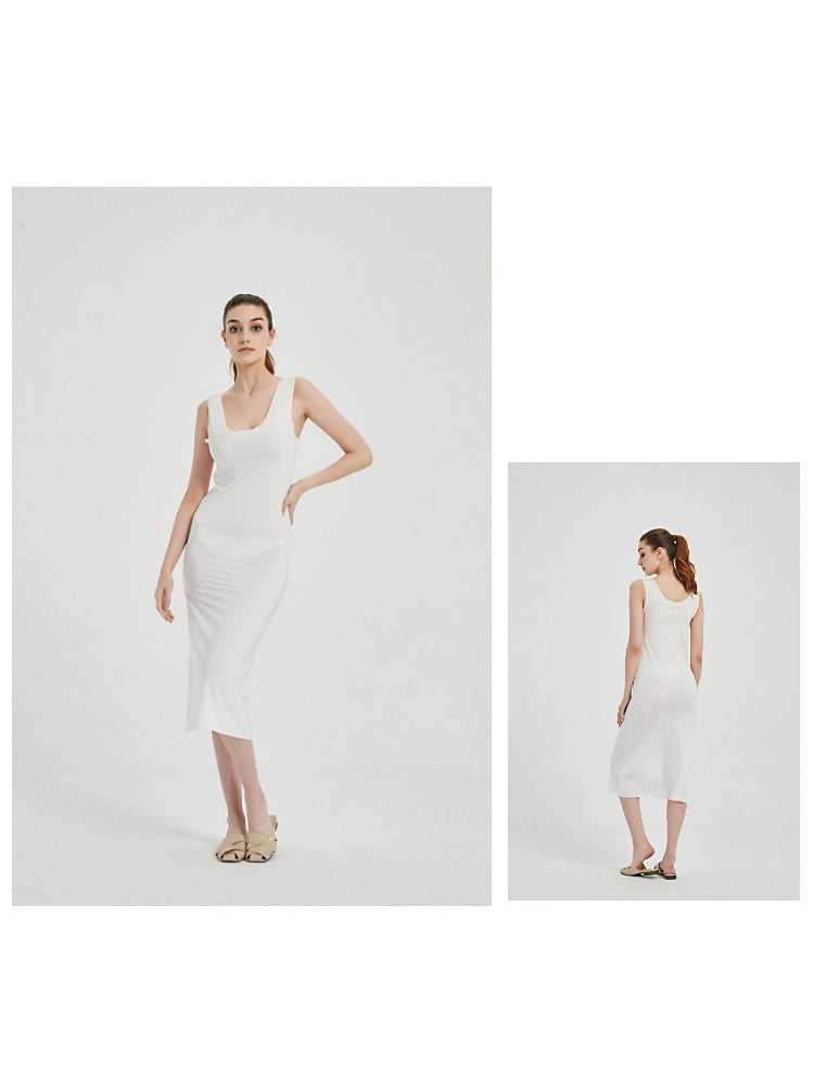Sexy Seamless Long Ice Silk Slip Night Dresses&nbsp;