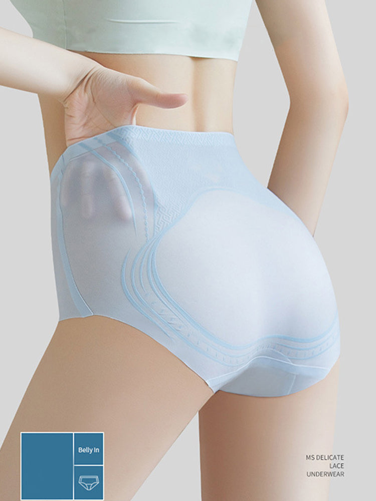 High Waist Ice Silk Cool Tummy Control Briefs