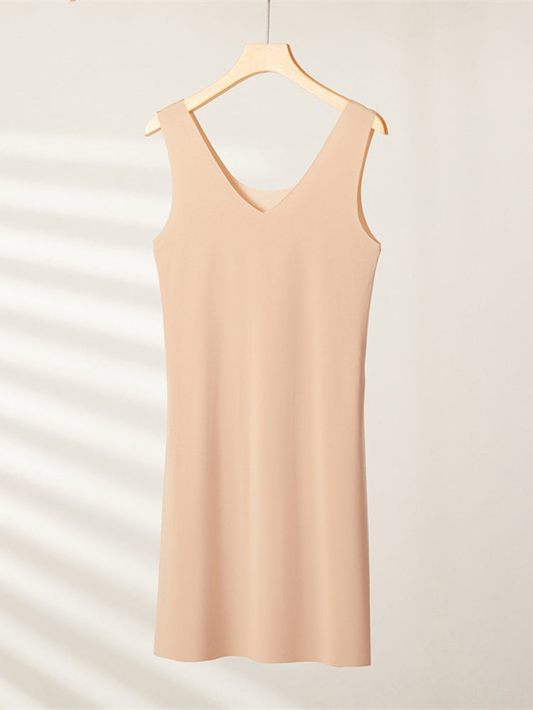 Seamless Short Ice Silk Nightdress