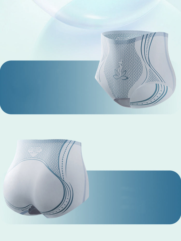 High Waist Ice Silk Cool Tummy Control Briefs