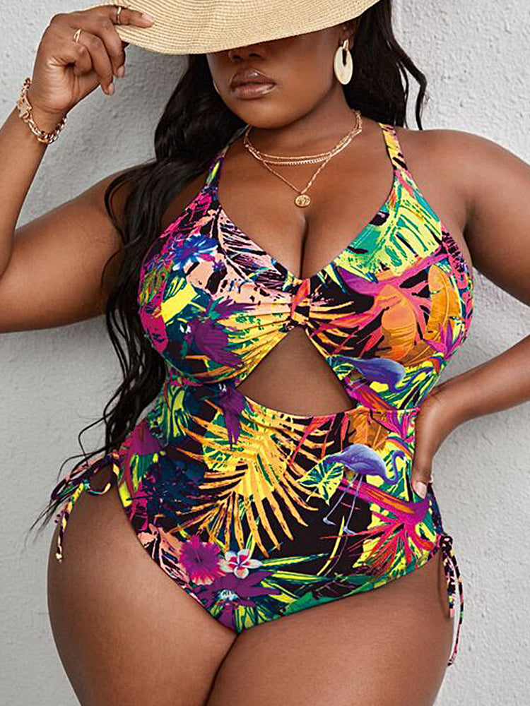 Women's Plus Size One-Piece Bikini Swimsuit