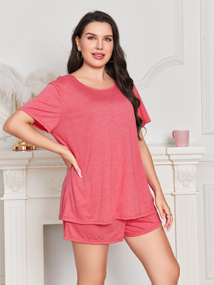 Solid Color Soft Lounge Two-Piece Set