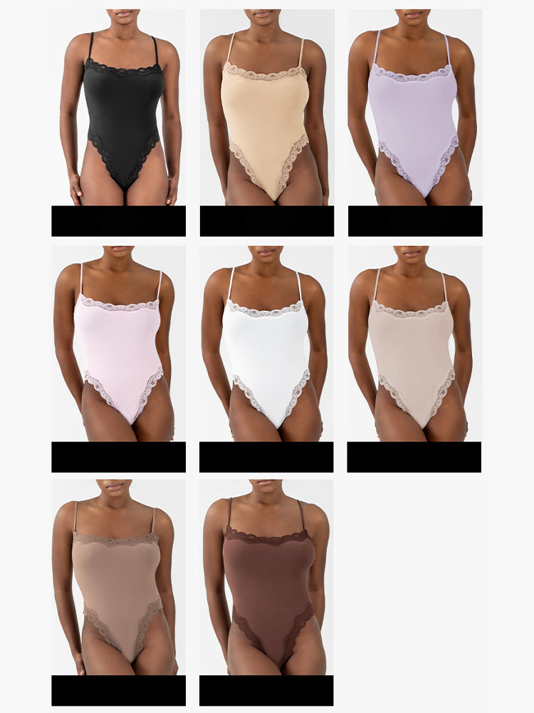 Seductive Lace Strap Bodysuit for Women