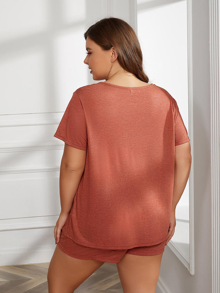 Solid Color Soft Lounge Two-Piece Set