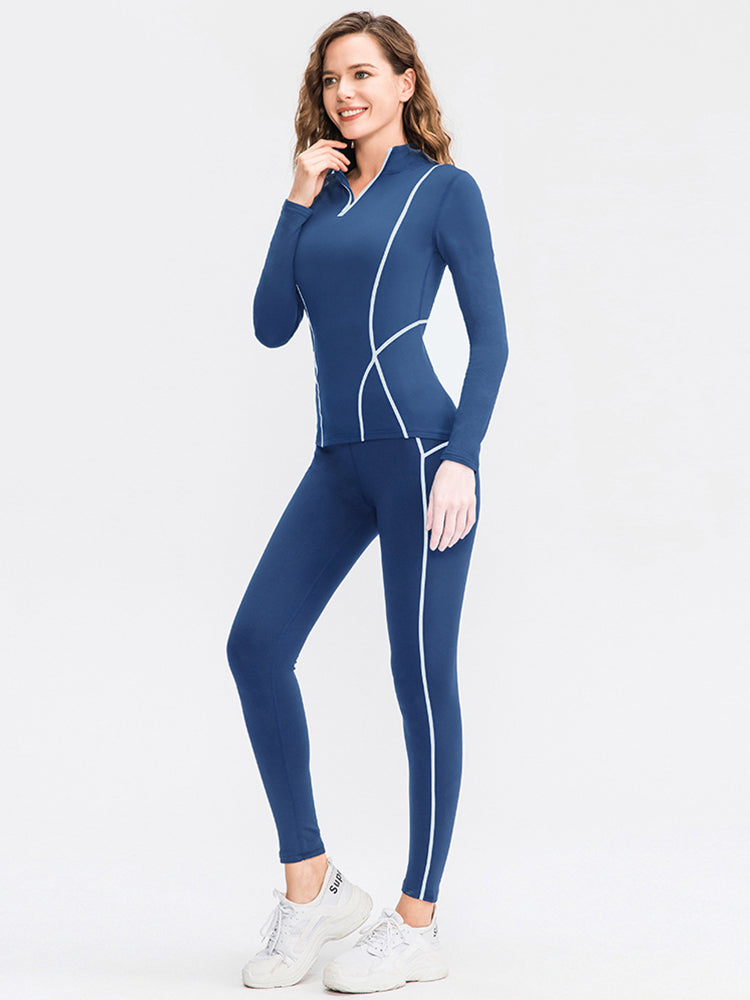 Women's Fleece High Elastic Sports Thermal Sets